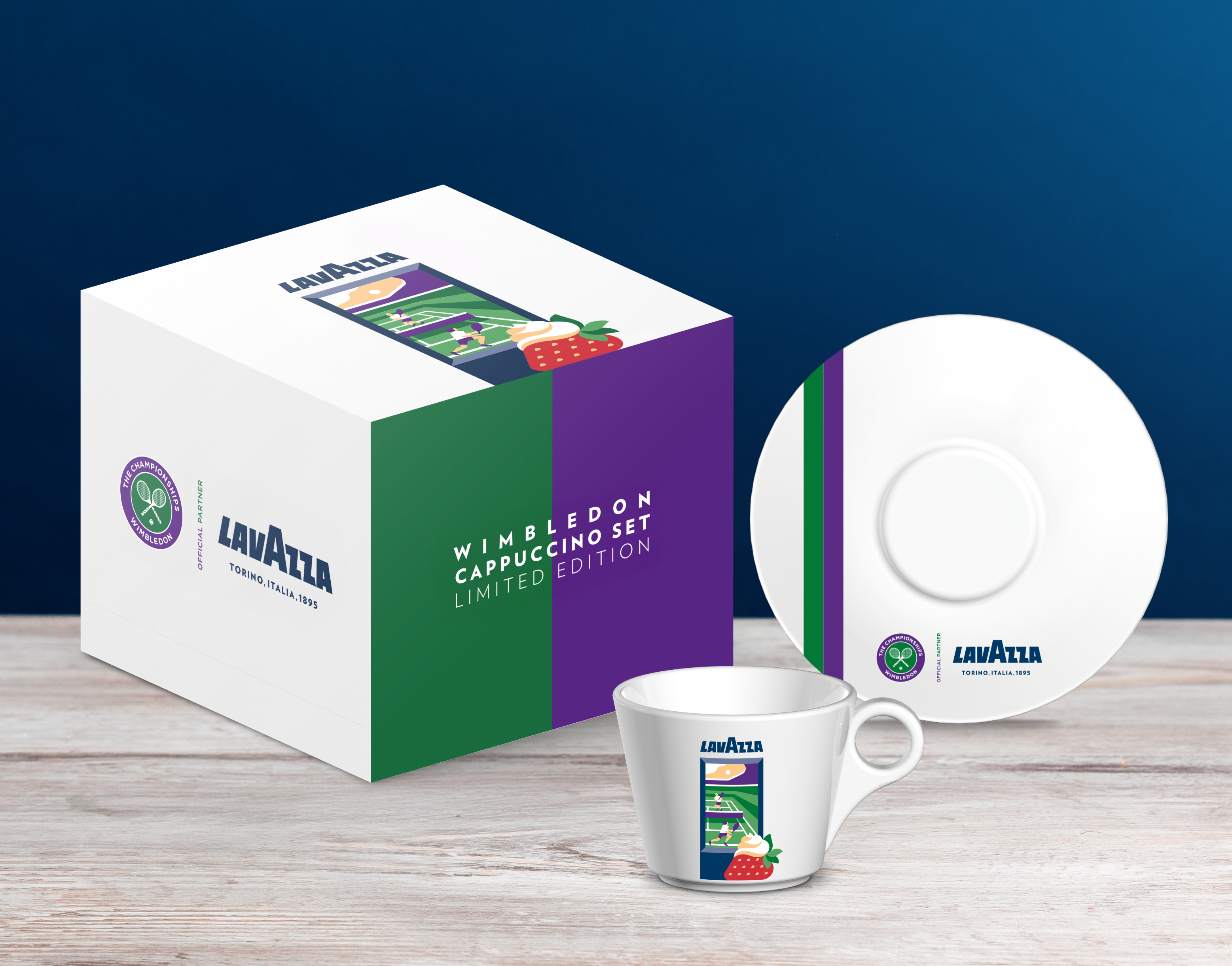 Limited Edition Wimbledon Cappuccino Cups & Saucers